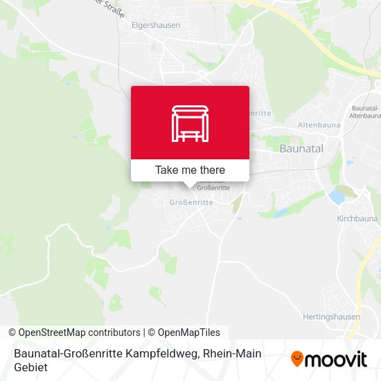 Карта Baunatal-Großenritte Kampfeldweg