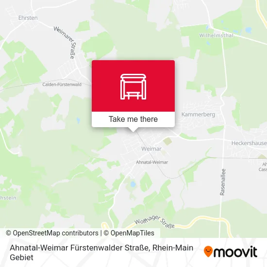Карта Ahnatal-Weimar Fürstenwalder Straße