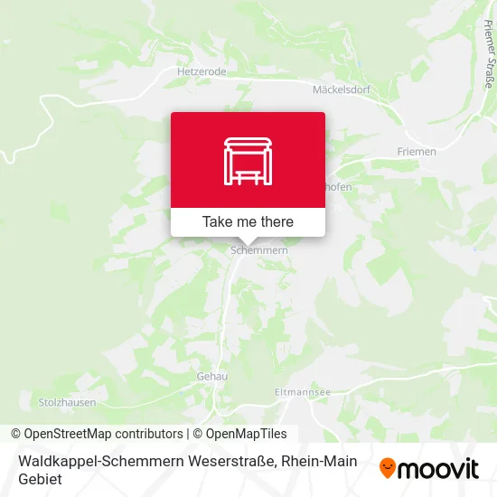 Карта Waldkappel-Schemmern Weserstraße