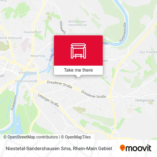Карта Niestetal-Sandershausen Sma