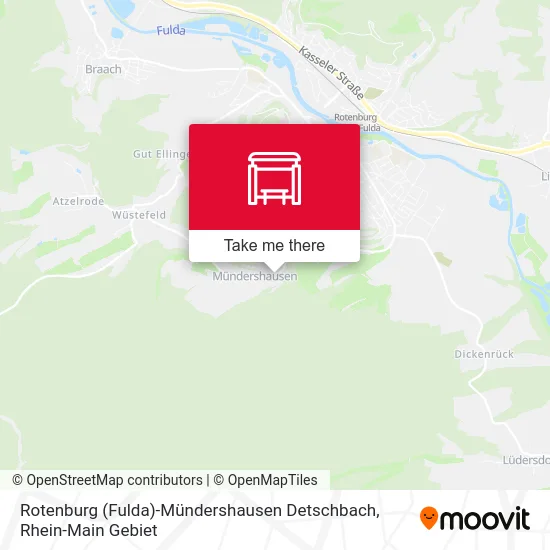 Карта Rotenburg (Fulda)-Mündershausen Detschbach