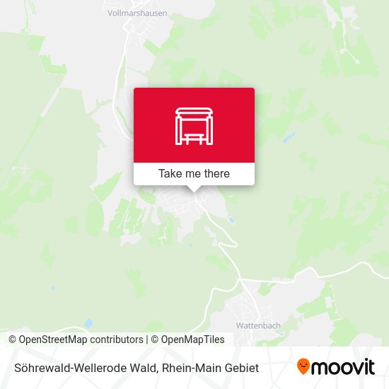 Карта Söhrewald-Wellerode Wald