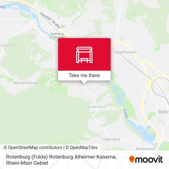 Карта Rotenburg (Fulda) Rotenburg Alheimer-Kaserne