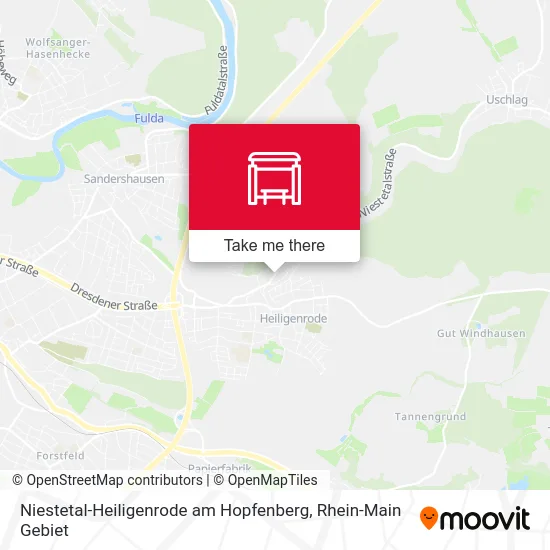 Карта Niestetal-Heiligenrode am Hopfenberg