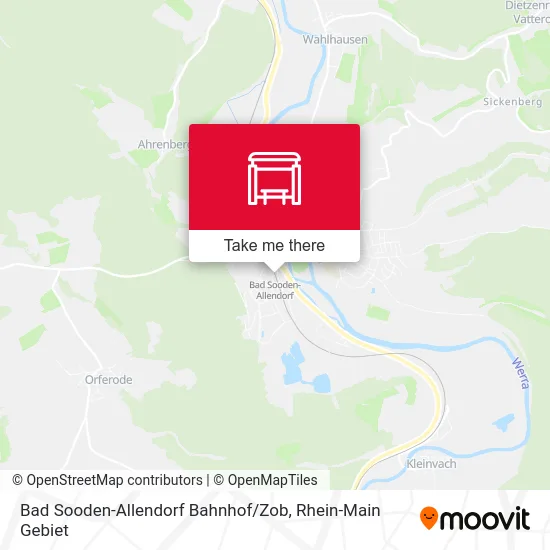 Карта Bad Sooden-Allendorf Bahnhof / Zob