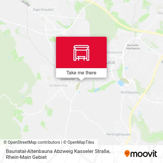 Карта Baunatal-Altenbauna Abzweig Kasseler Straße