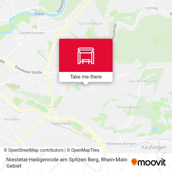 Карта Niestetal-Heiligenrode am Spitzen Berg