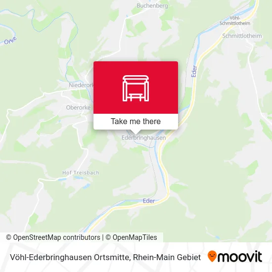 Карта Vöhl-Ederbringhausen Ortsmitte