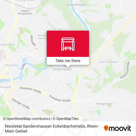 Карта Niestetal-Sandershausen Eckenbachstraße