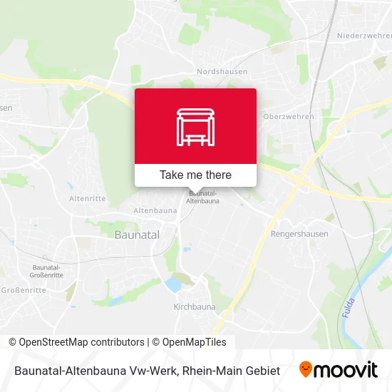 Карта Baunatal-Altenbauna Vw-Werk