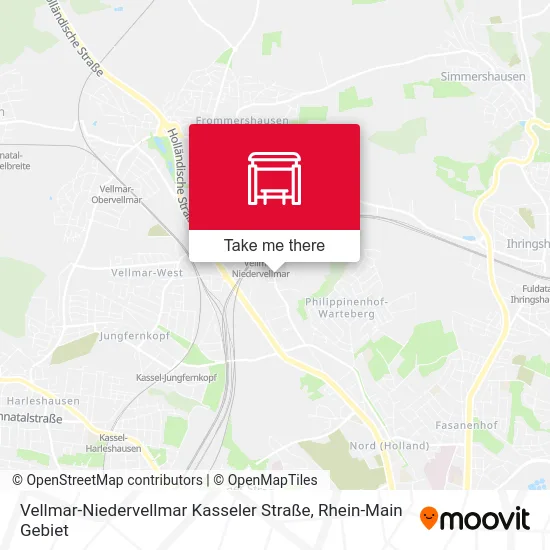 Карта Vellmar-Niedervellmar Kasseler Straße