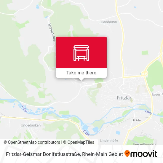 Карта Fritzlar-Geismar Bonifatiusstraße