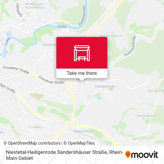 Карта Niestetal-Heiligenrode Sandershäuser Straße