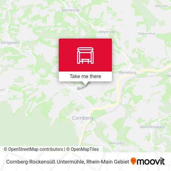 Карта Cornberg-Rockensüß Untermühle