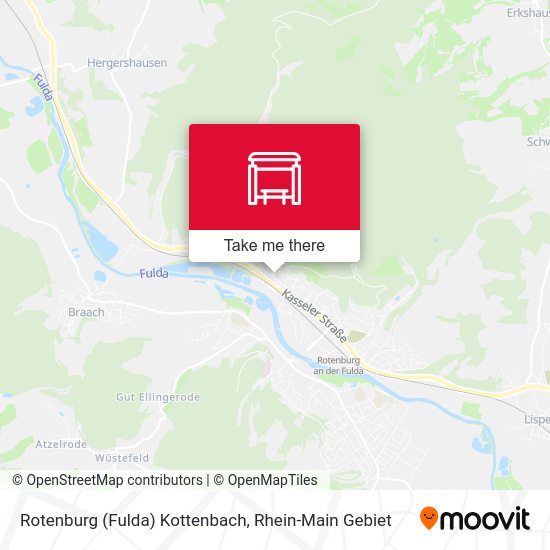 Карта Rotenburg (Fulda) Kottenbach