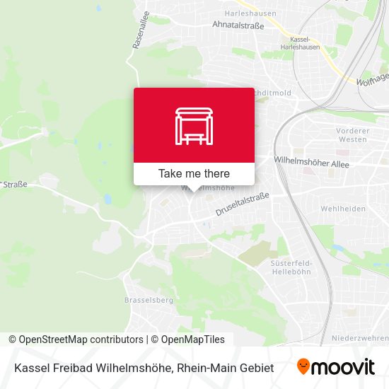 Карта Kassel Freibad Wilhelmshöhe