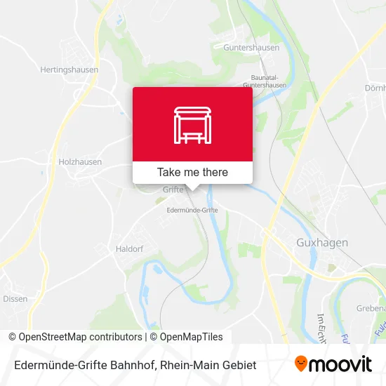 Карта Edermünde-Grifte Bahnhof