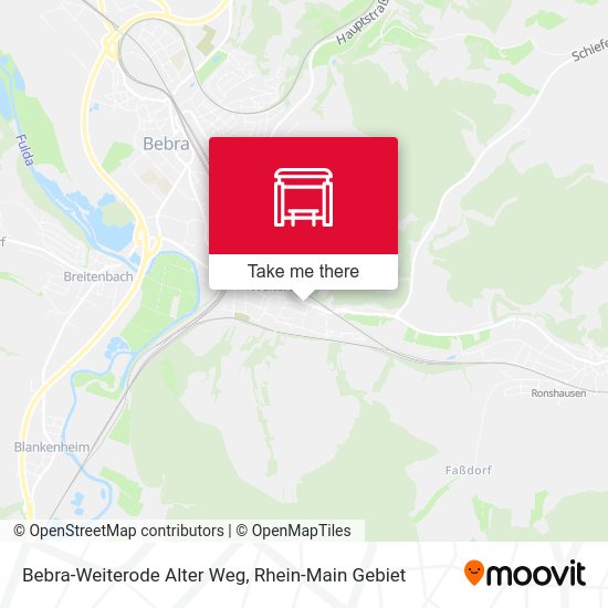 Карта Bebra-Weiterode Alter Weg