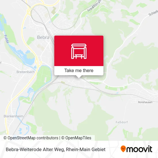 Карта Bebra-Weiterode Alter Weg