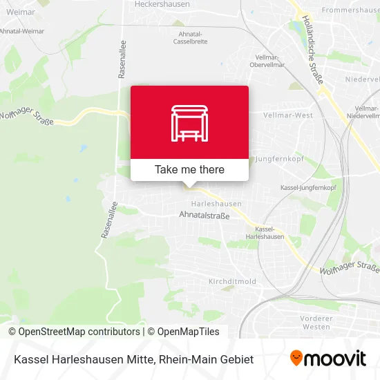 Карта Kassel Harleshausen Mitte