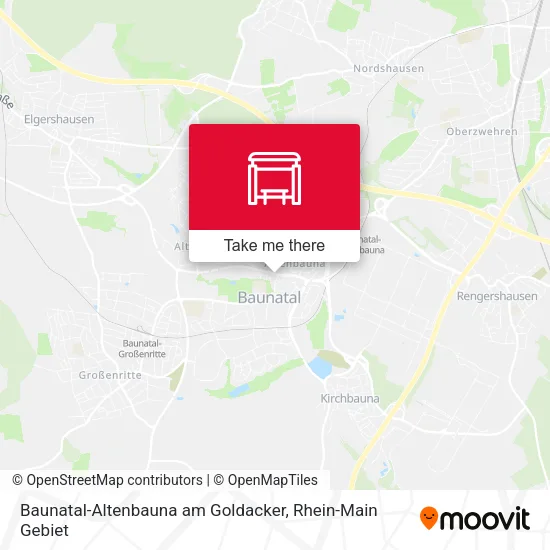 Карта Baunatal-Altenbauna am Goldacker