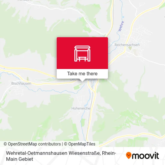 Карта Wehretal-Oetmannshausen Wiesenstraße