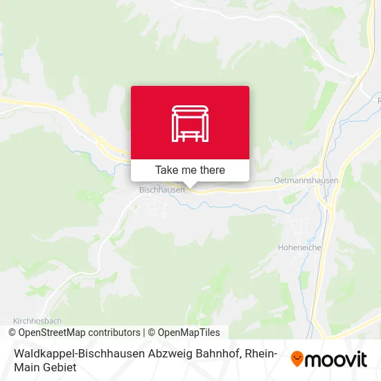 Карта Waldkappel-Bischhausen Abzweig Bahnhof