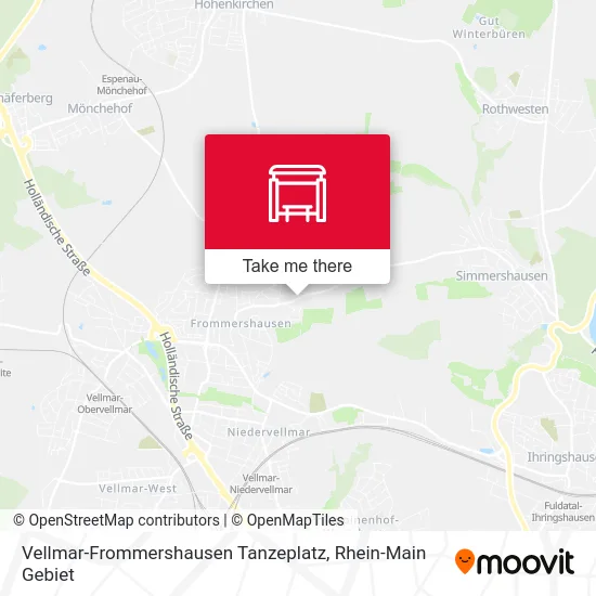 Карта Vellmar-Frommershausen Tanzeplatz