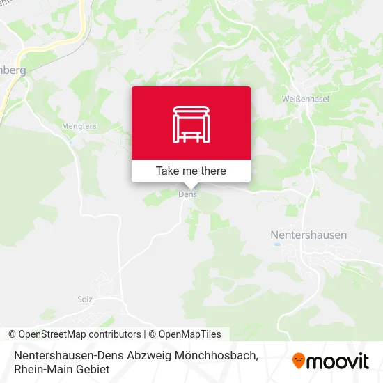 Карта Nentershausen-Dens Abzweig Mönchhosbach