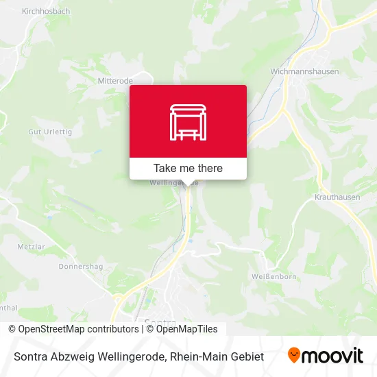 Sontra Abzweig Wellingerode map