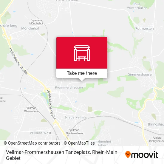 Карта Vellmar-Frommershausen Tanzeplatz