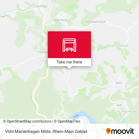 Карта Vöhl-Marienhagen Mitte