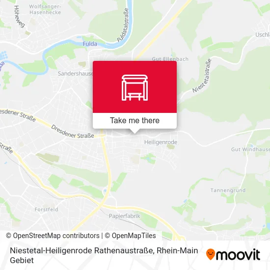 Карта Niestetal-Heiligenrode Rathenaustraße