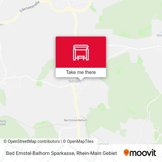 Карта Bad Emstal-Balhorn Sparkasse