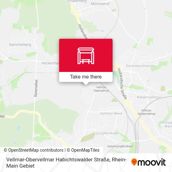 Карта Vellmar-Obervellmar Habichtswalder Straße