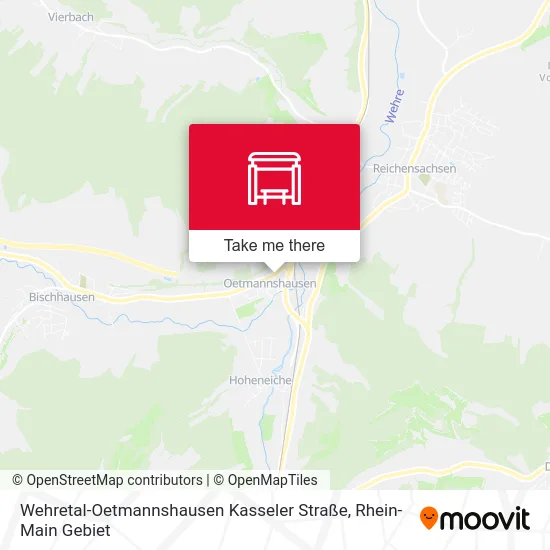 Карта Wehretal-Oetmannshausen Kasseler Straße