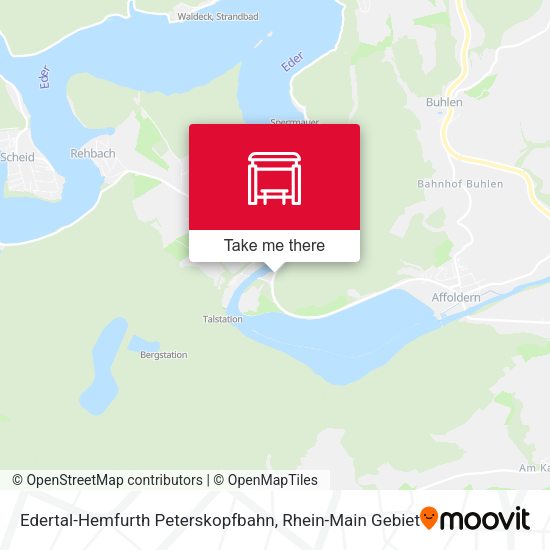 Карта Edertal-Hemfurth Peterskopfbahn