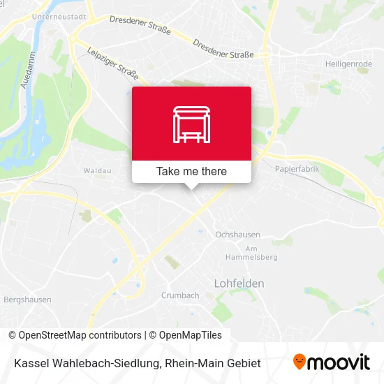 Карта Kassel Wahlebach-Siedlung
