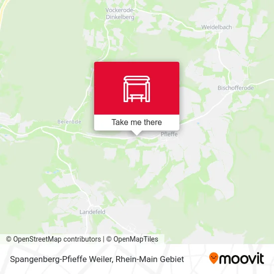 Карта Spangenberg-Pfieffe Weiler