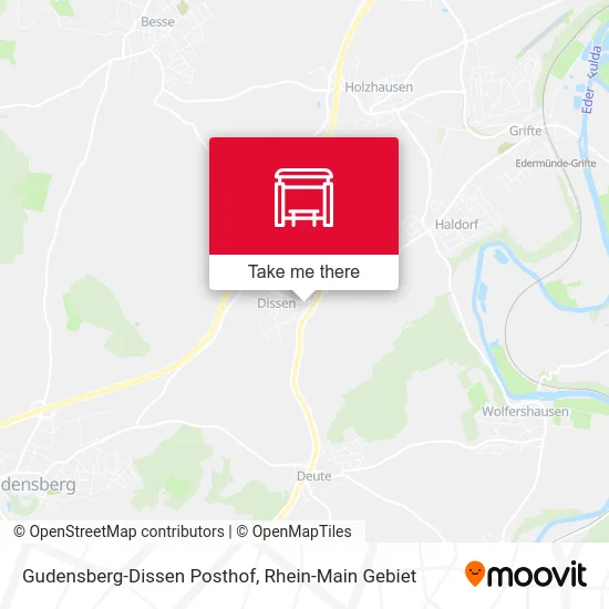 Карта Gudensberg-Dissen Posthof