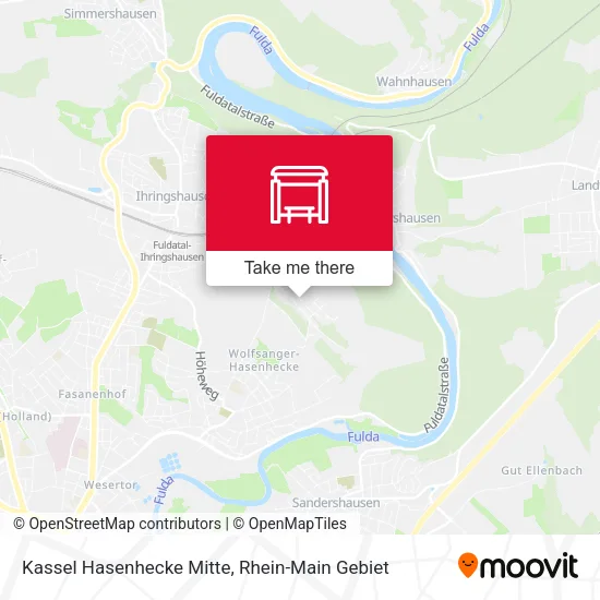 Карта Kassel Hasenhecke Mitte