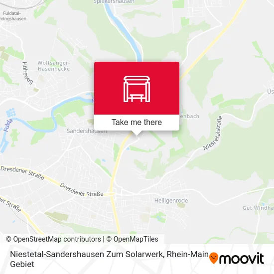 Карта Niestetal-Sandershausen Zum Solarwerk