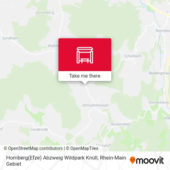 Карта Homberg(Efze) Abzweig Wildpark Knüll