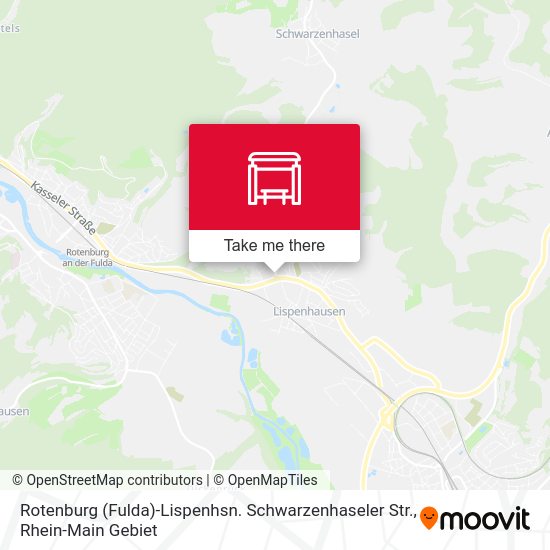 Карта Rotenburg (Fulda)-Lispenhsn. Schwarzenhaseler Str.