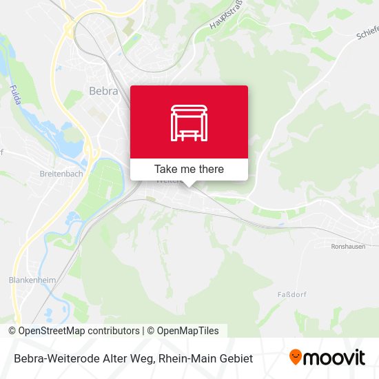Карта Bebra-Weiterode Alter Weg