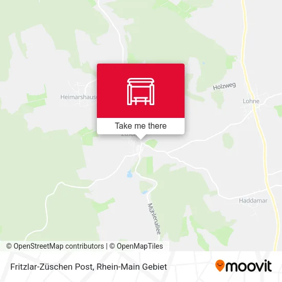 Карта Fritzlar-Züschen Post
