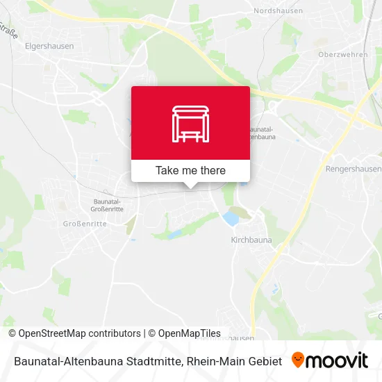 Карта Baunatal-Altenbauna Stadtmitte