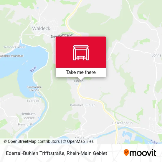 Карта Edertal-Buhlen Trifftstraße
