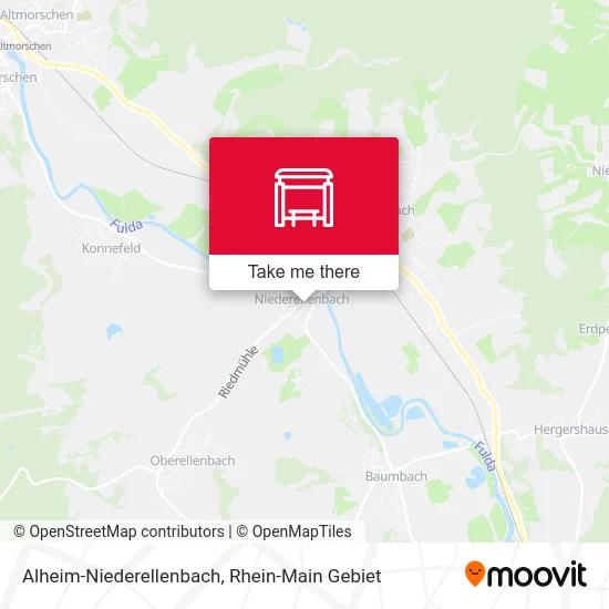 Карта Alheim-Niederellenbach