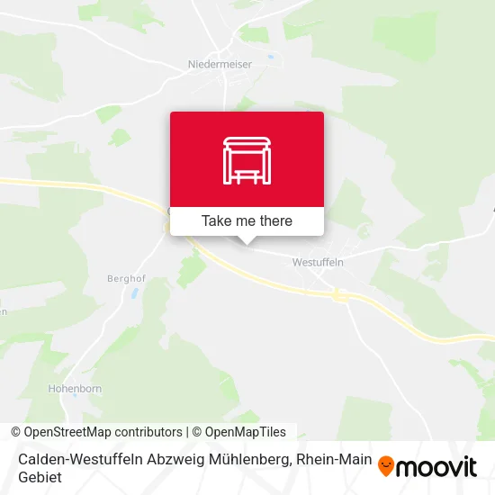 Calden-Westuffeln Abzweig Mühlenberg map